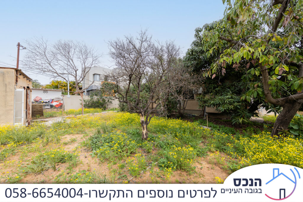 בית פרטי למכירה בתל חי, גני אילן קרית אונו – המגרש הפרטי כ-530 מ"ר